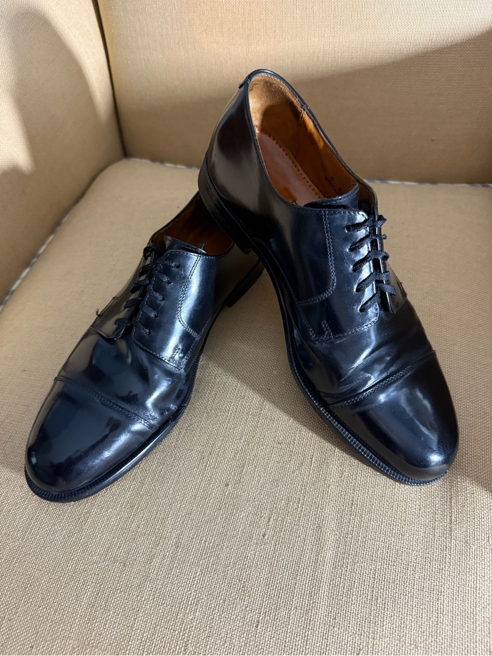 Cole Haan Men’s Black Leather Cap Toe Oxford Dress Shoes Size 10 D